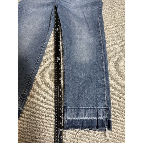 lucky brand jeans womens 10/30 90s Loose Hi Rise Crop Button Fly Distressed - Picture 7 of 9